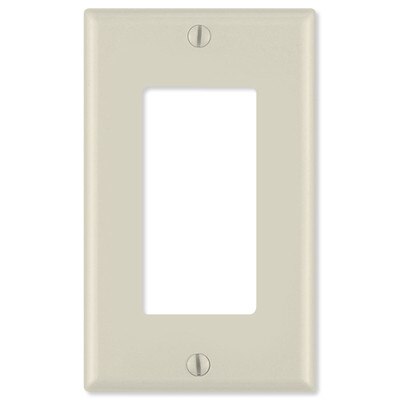 Leviton Decora Wallplate, 1-Gang, Light Almond